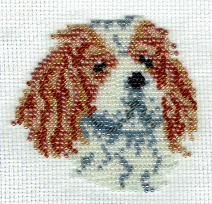 Borduurpakket King Charles Spaniel 10x10cm