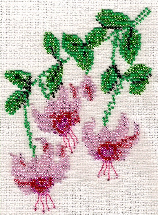Borduurpakket Fuchsia 13x17cm.