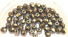 Facetkraal 3mm zwart/antracietgrijs gecoat 50st