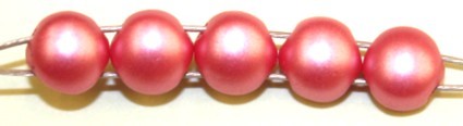 2-gat rond/plat 6mm mm mat albast rose 25st.