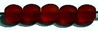 Facetkraal 4mm mat bloedrood 50st.