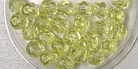 Facetkraal 5mm licht geel 25st