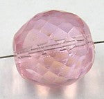 Facetkraal 18mm transparant rose 2st