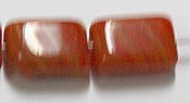 Glaskraal 12x8mm rechth. volcano rood 25st.