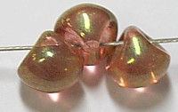 Glaskraal 8x9mm mushroom krist/bronze 10st
