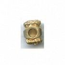 Leerveterkraal 3,5mm gat voor 5mm simili. goudkl