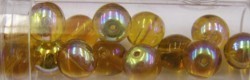 Gutermann regenboogparels 8mm lichtbruin 14st