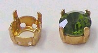 kastje voor similisteen 7mm bronskleurig 5 st