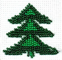 Borduurpakket kerstboom7x7cm
