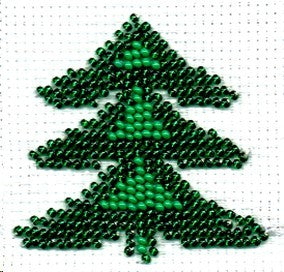 Borduurpakket kerstboom7x7cm