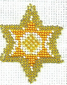 Borduurpakket kerstster8x6cm