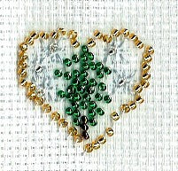 Borduurpakket kersthart 4x4cm