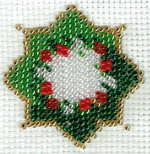 Borduurpakket kerstster 6x6cm