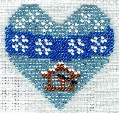 Borduurpakket hart vogelvoederplek 8x8cm