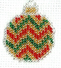 Borduurpakket Kerstbal 5x6cm