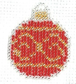Borduurpakket Kerstbal 5x6cm