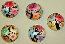 Camee 12mm rond bomen mix 5st.