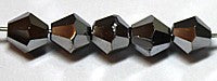 Facetkraal 4mm konisch shining silver 50st.