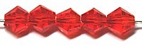 Facetkraal 4mm konisch rood 50st.
