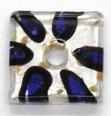 Glashanger 30x30 zilver/blauw p.st