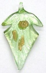 Glashanger 60x37mm zilver/groen/goud p.st