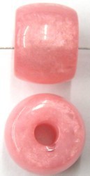 Kunststof kraal ton 15x20mm rose per stuk