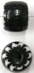 Kunststof ton 15x20mm zwartwit per stuk