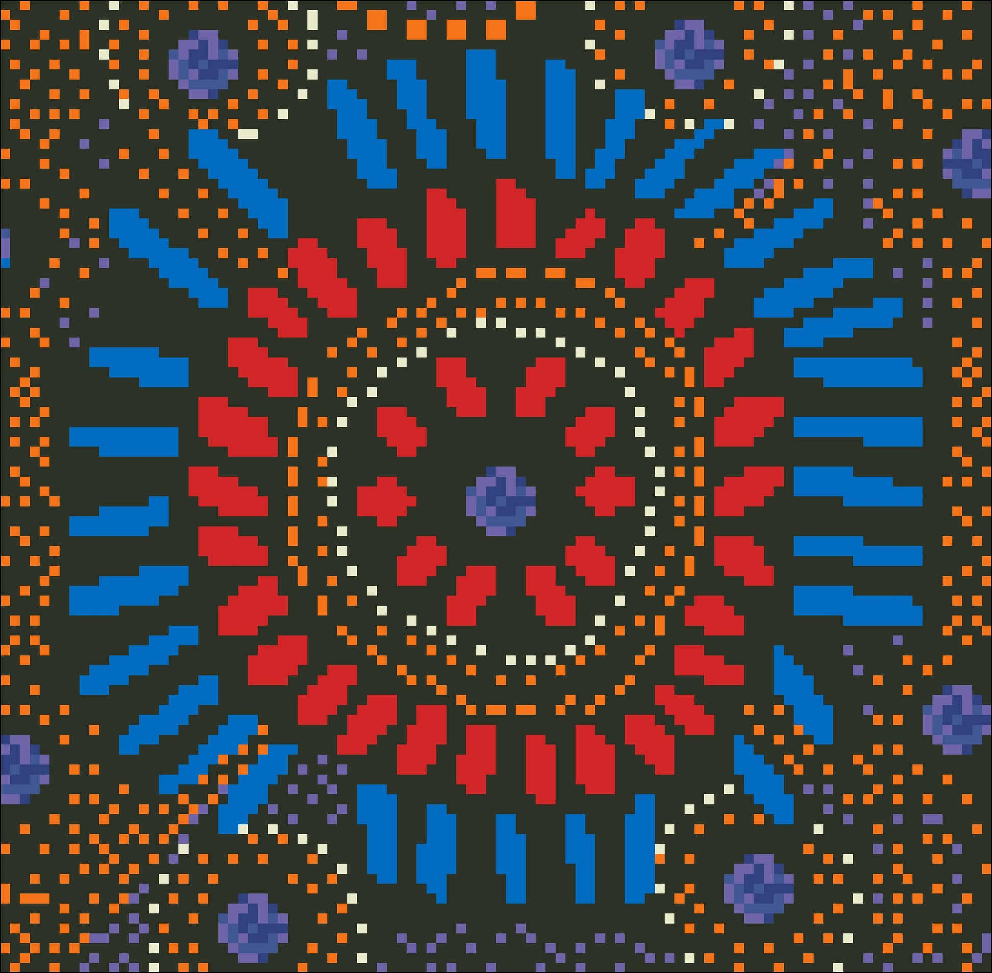 Borduurpakket Aboriginal Art 22x22cm.