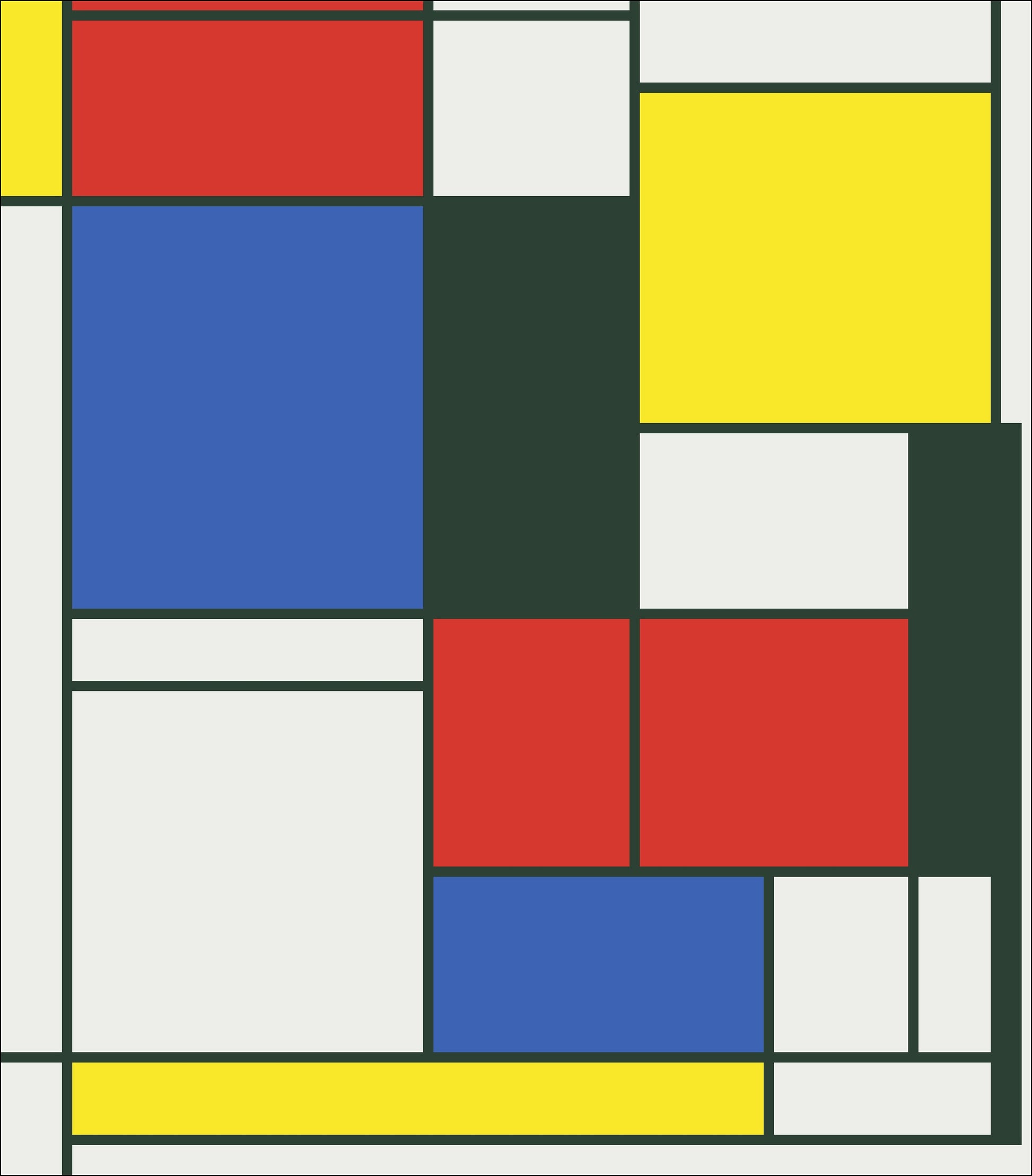 Borduurpakket mondriaan 25x22cm