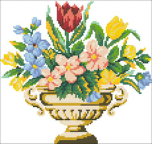 Borduurpakket Lente ca. 25x25cm.