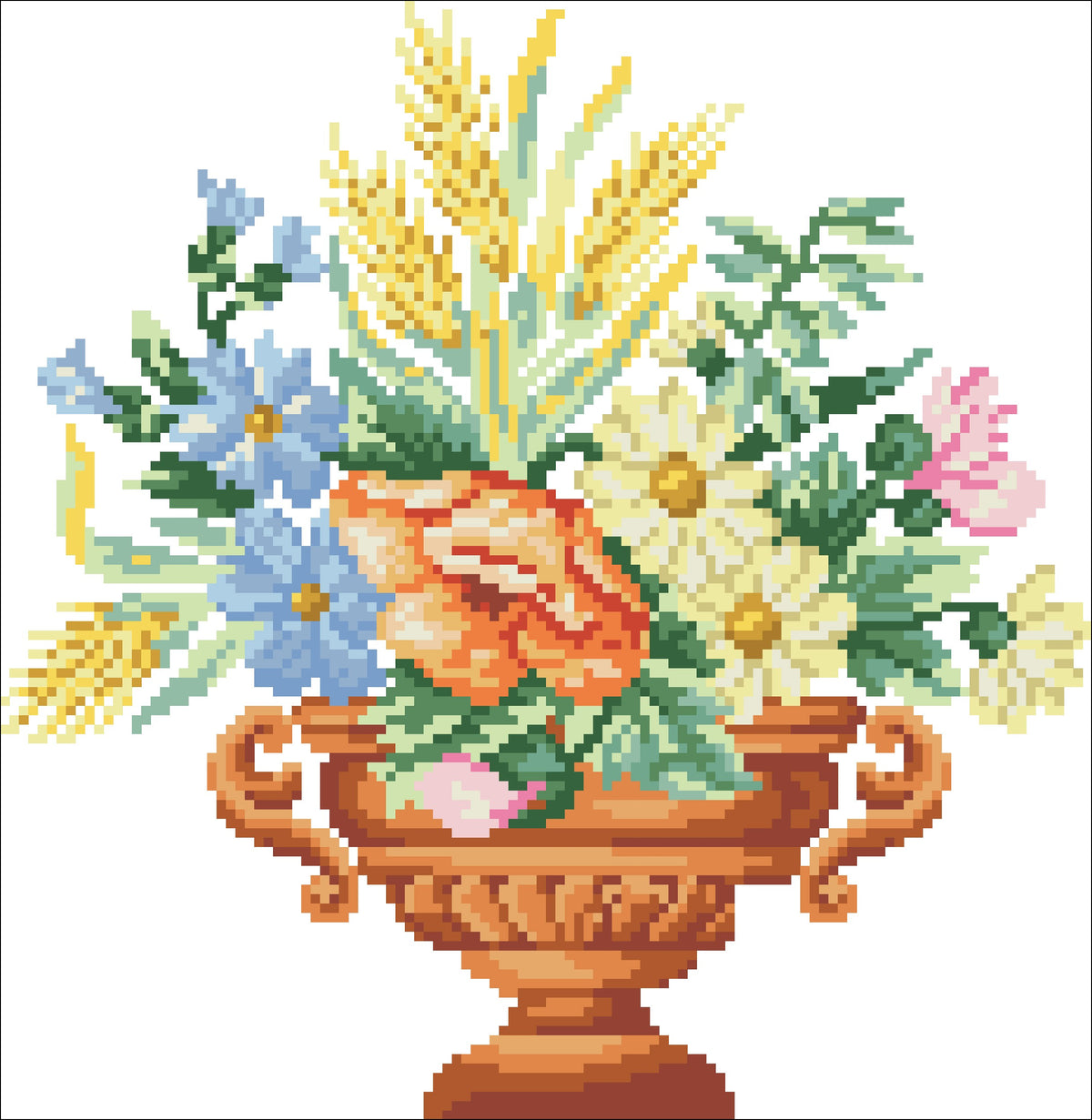 Borduurpakket Zomer ca. 25x25cm.