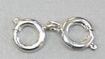 Veerringsluiting 7mm verzilverd