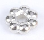 Spacerkraal 5mm rhodiumkl. 25st.