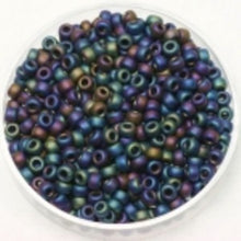 Miyuki Rocailles 8/0 Black Matted AB 10gr.