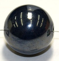 Keramische kraal 26mm d.blauw glanzend p.st