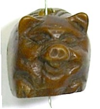 Gelukszwijntje 15x26mm bruin p.st