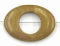 Bruine jaspis ovaal40x30mm met gat in het midden
