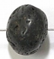 Lavasteen ovaal 12x16mm 2st.
