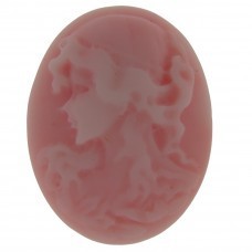 Kunststof cabouchon 18x25mm rose