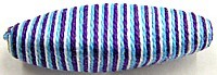 wikkelkraal 46x13mm wit-blauw-aqua per stuk