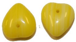 Glashanger hartje 13mm geel 10st.