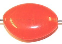 Glaskraal ovaal plat 20mm oranje 5st.