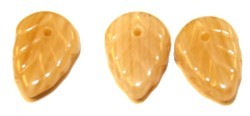 Glashanger bladvorm 11mm l.bruin gemell. 25st.
