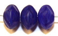 Glaskraal schijf met ribbel 6x8,5mm d.blauw	20st.