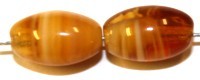 Glaskraal 11x7mm bruin-beige 15 stuks