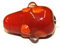 Glaskr.druppel 20x12mm rood m.bloem 5st.