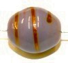 Glaskraal ovaal 15x12mm lila goudband 10 st.