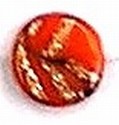 Glaskraal schijf 15x8mm oranje gestreept 5st.