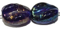 Glaskraal keivorm 15x8mm zwart AB 10st.