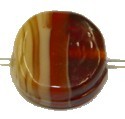 Glaskraal schijf 14x6mm geel/bruin 10st.